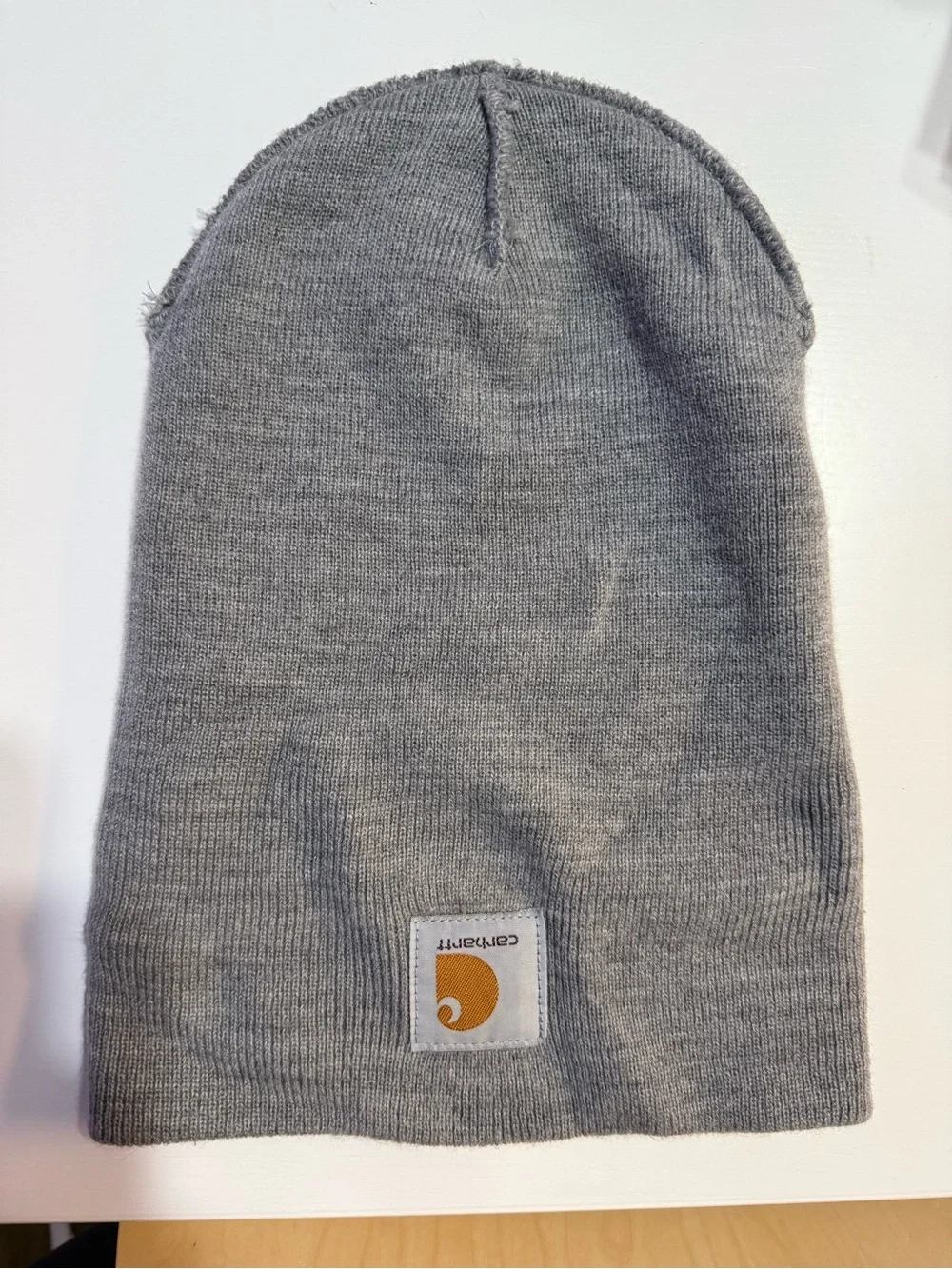 Carhartt Gray Solid Beanie Hat - Knit Style, Unisex Adults, One Size